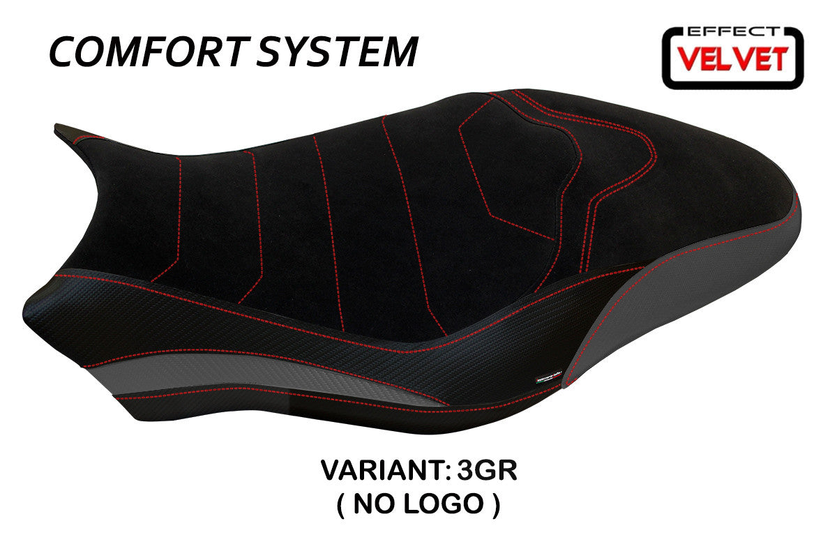 Yhteensopiva istuinpäällinen - Ducati Monster 821 / 1200 2017 - 2020 - mod Ovada 1 Velvet Comfort System