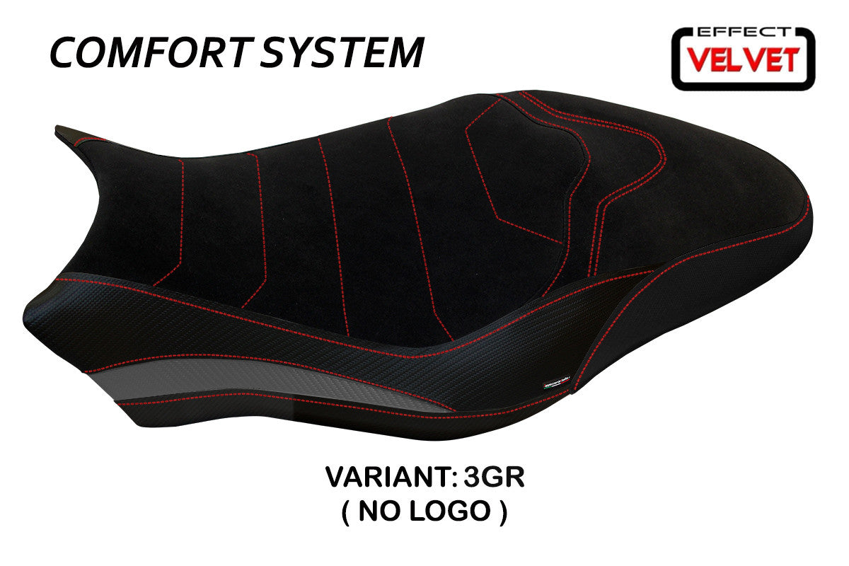 Yhteensopiva istuinpäällinen - Ducati Monster 821 / 1200 2017 - 2020 - mod Ovada 2 Velvet Comfort System