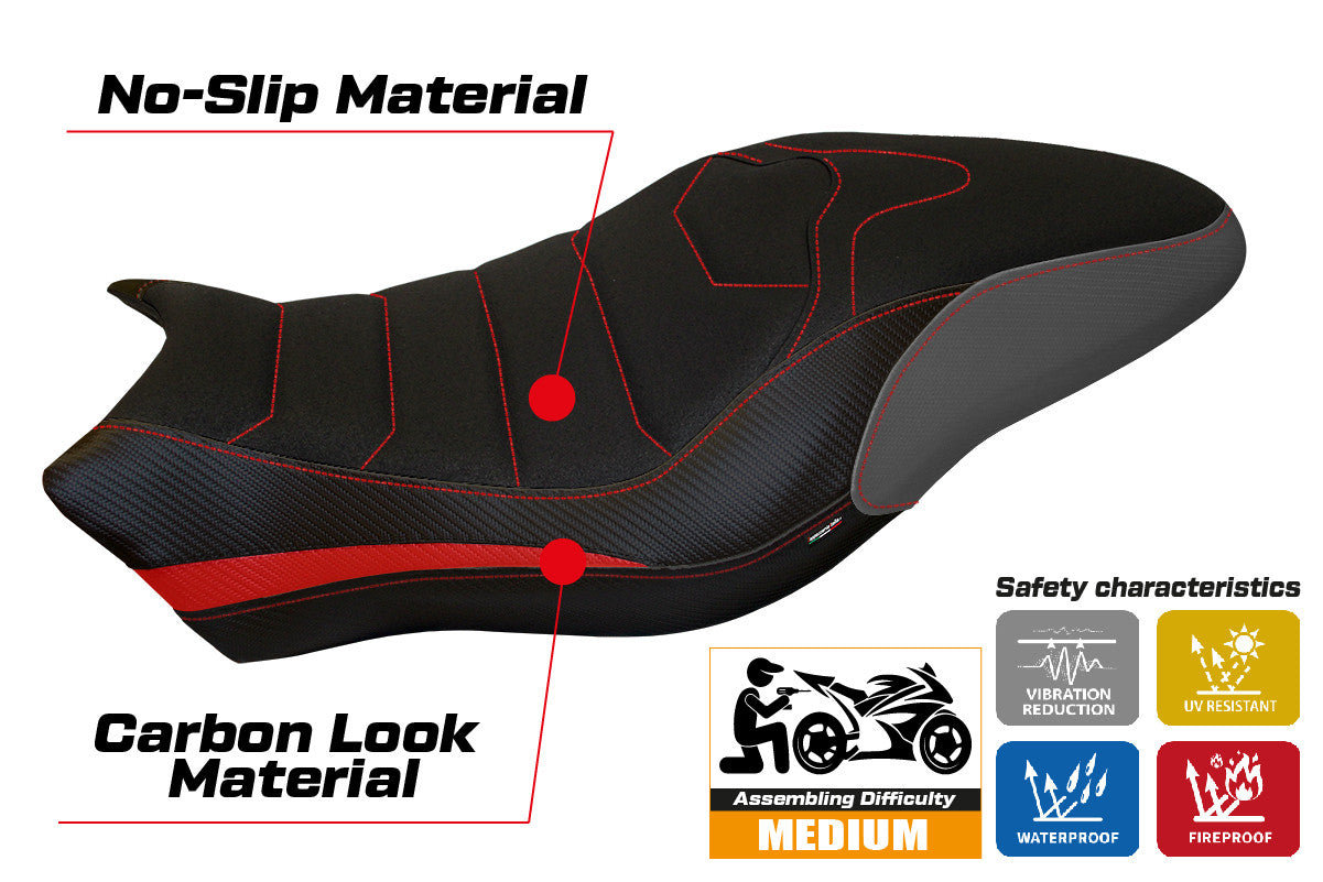 Yhteensopiva istuinpäällinen - Ducati Monster 821 / 1200 2017 - 2020 - mod Piombino Special Color Ultragrip