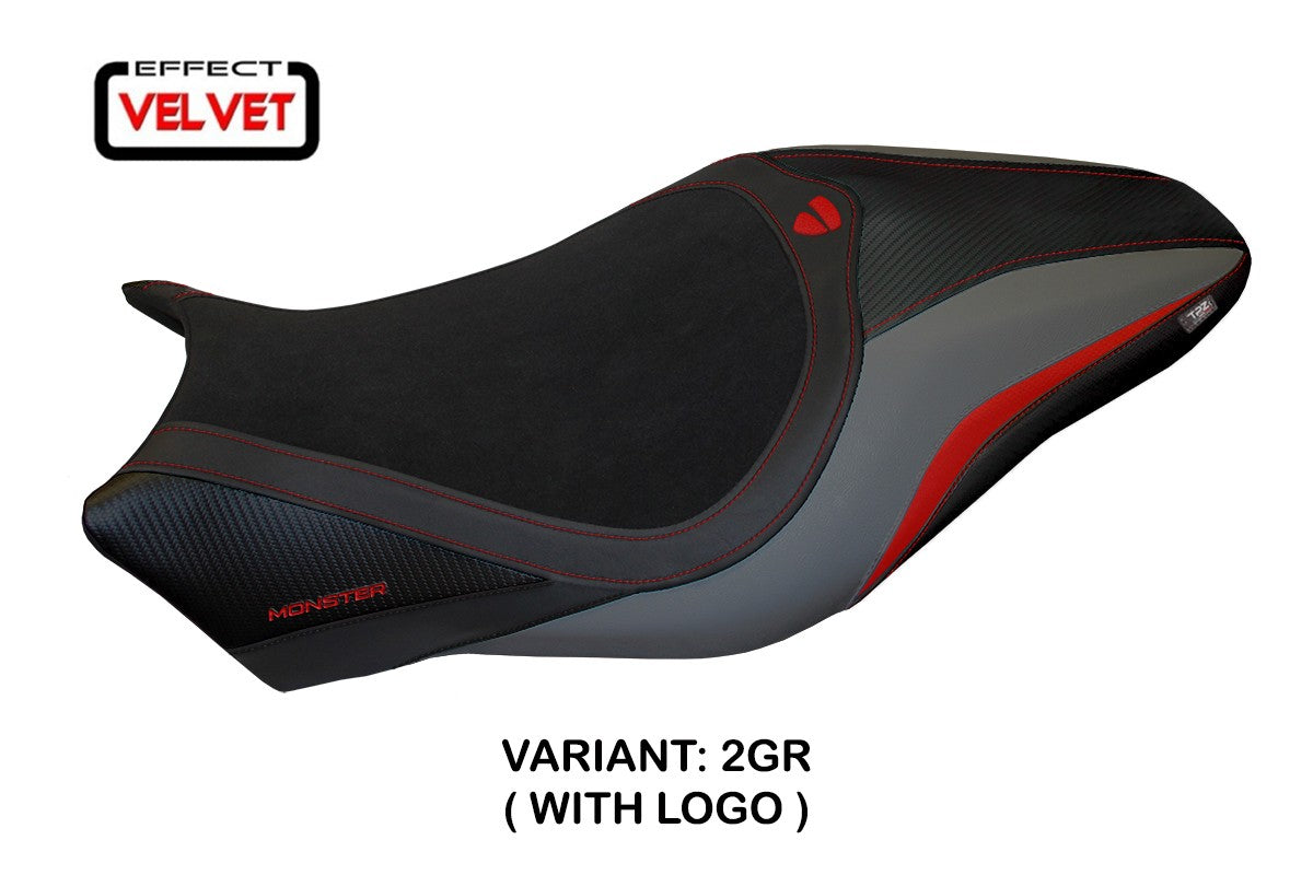 Yhteensopiva istuinpäällinen - Ducati Monster 821 / 1200 2017 - 2020 - mod Valencia Velvet