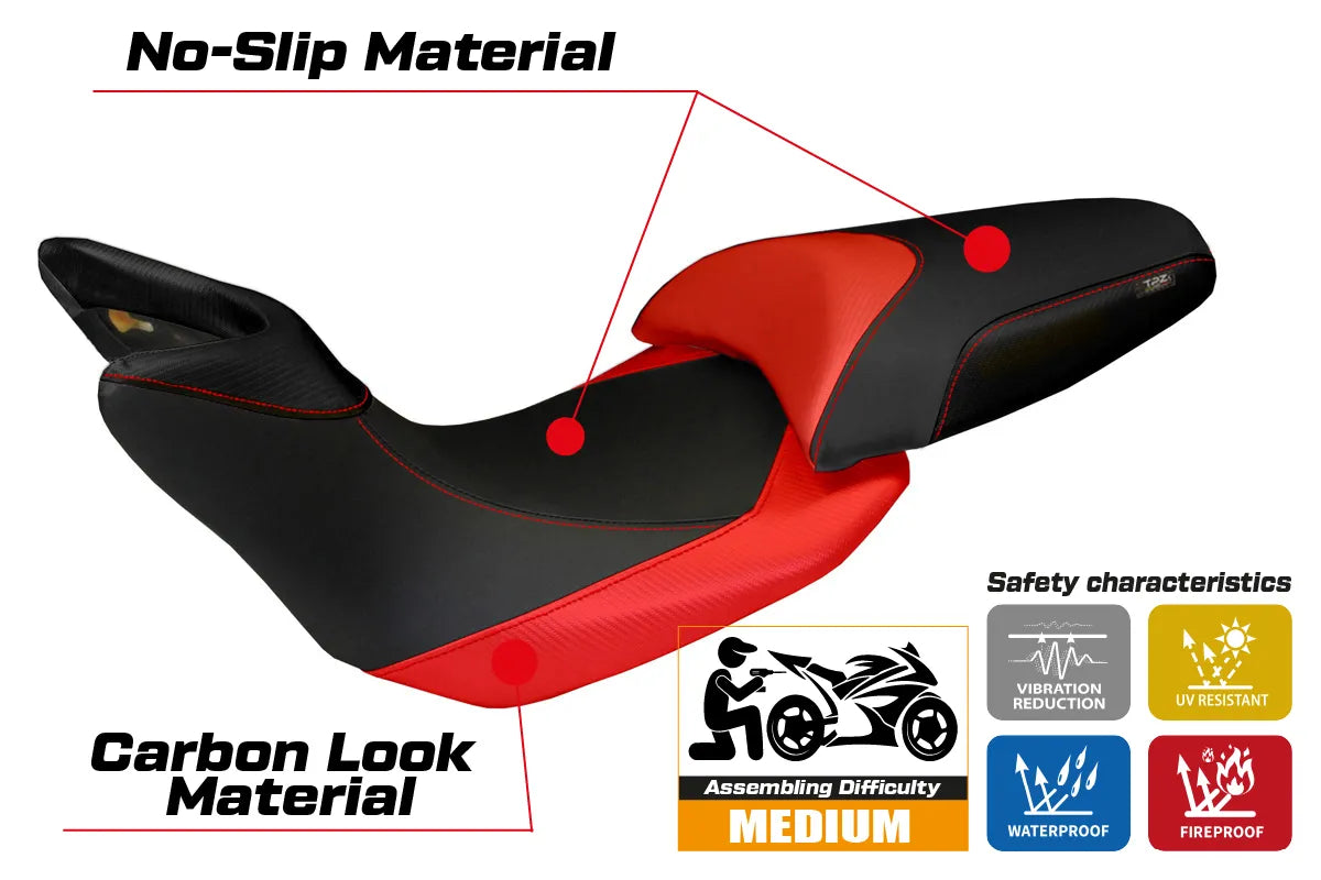 Yhteensopiva istuinpäällinen - Ducati Multistrada 1200 2010-2011 - mod Noto 3