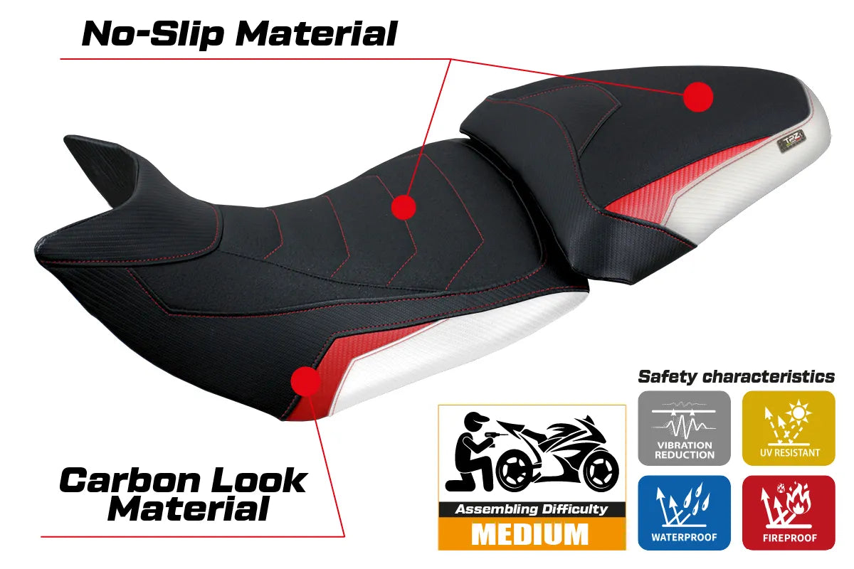 Yhteensopiva istuinpäällinen - Ducati Multistrada 1200 / 1260 2015 - 2020 - mod Jazan Ultragrip