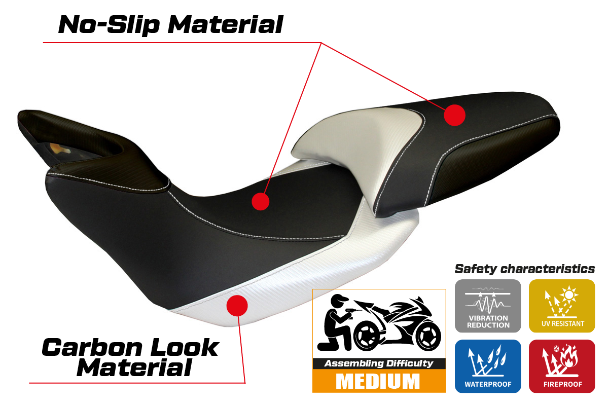 Yhteensopiva istuinpäällinen - Ducati Multistrada 1200 / 1260 2015 - 2020 - Noto-malli