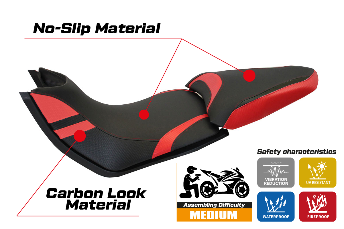 Yhteensopiva istuinpäällinen - Ducati Multistrada 1200 / 1260 2015 - 2020 - mod Peppe 15