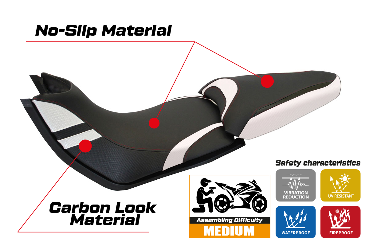 Yhteensopiva istuinpäällinen - Ducati Multistrada 1200 / 1260 2015 - 2020 - mod Peppe 15