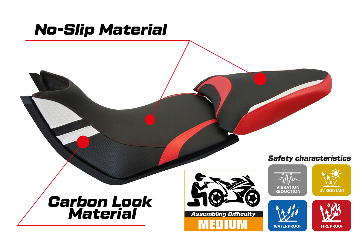 Yhteensopiva istuinpäällinen - Ducati Multistrada 1200 / 1260 2015 - 2020 - mod Peppe 15