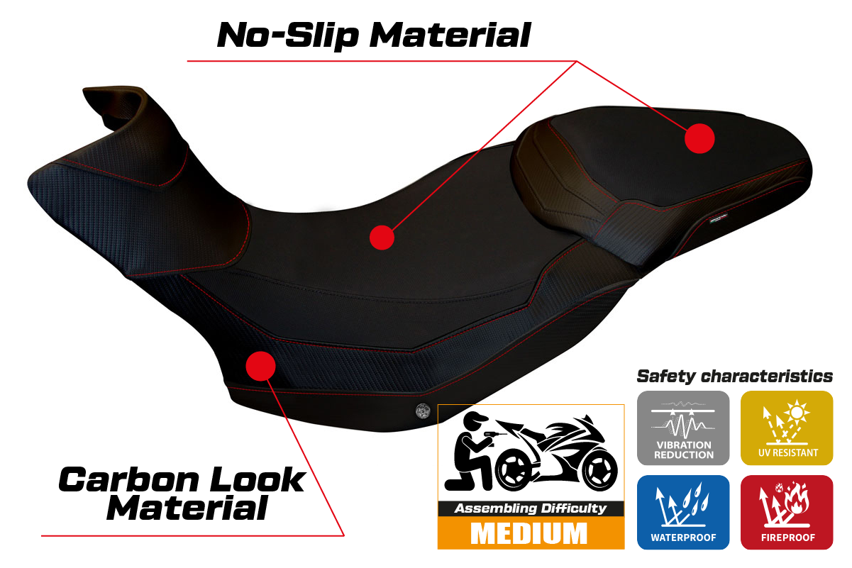 Yhteensopiva istuinpäällinen - Ducati Multistrada 1200 / 1260 ENDURO 2016 - 2021 - Zac 1 -modifikaatio