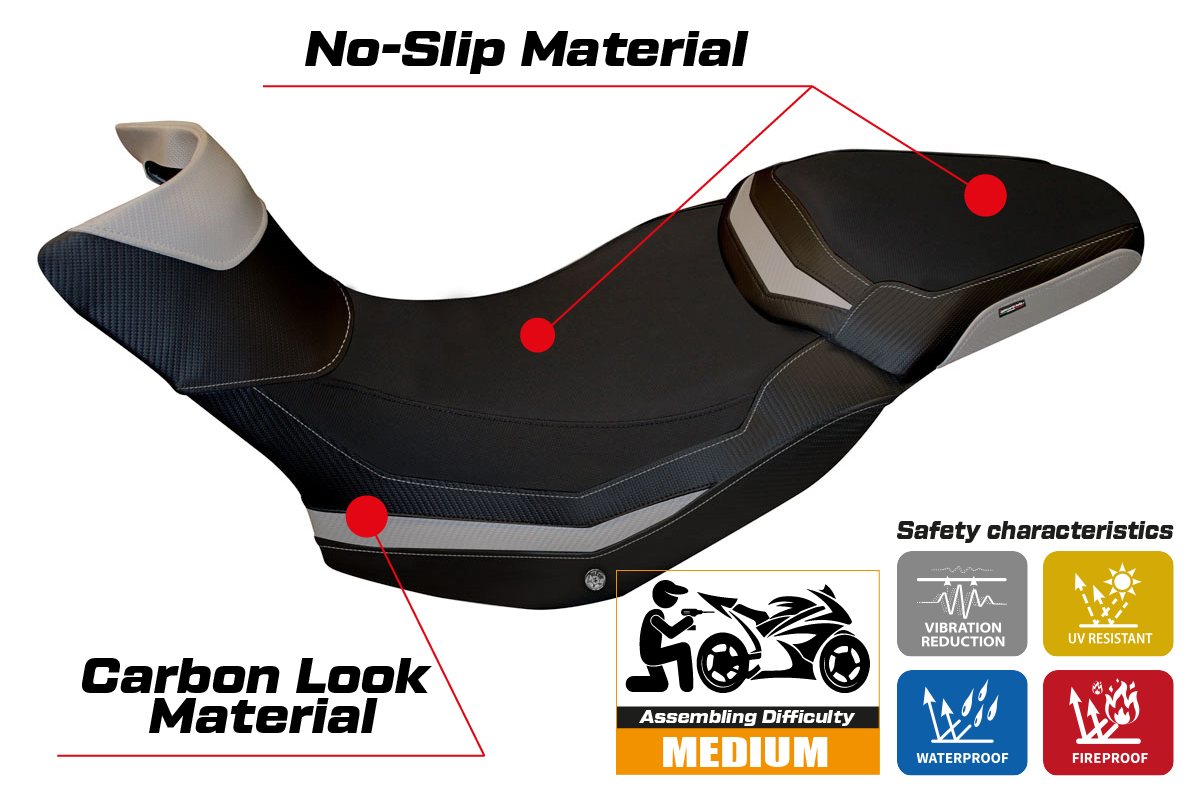 Yhteensopiva istuinpäällinen - Ducati Multistrada 1200 / 1260 ENDURO 2016 - 2021 - Zac 1 -modifikaatio