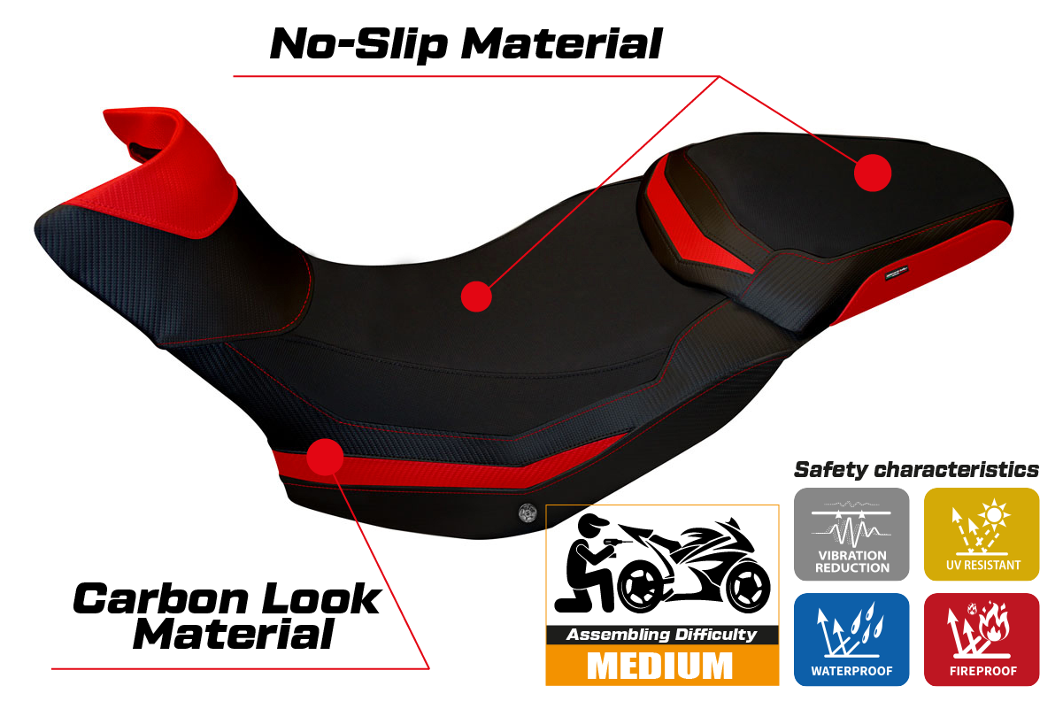 Yhteensopiva istuinpäällinen - Ducati Multistrada 1200 / 1260 ENDURO 2016 - 2021 - Zac 1 -modifikaatio