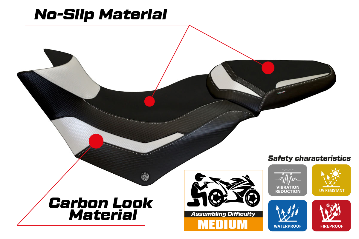 Istuinpäällinen yhteensopiva - Ducati Multistrada 950 2017 - 2021 - mod Praga 1