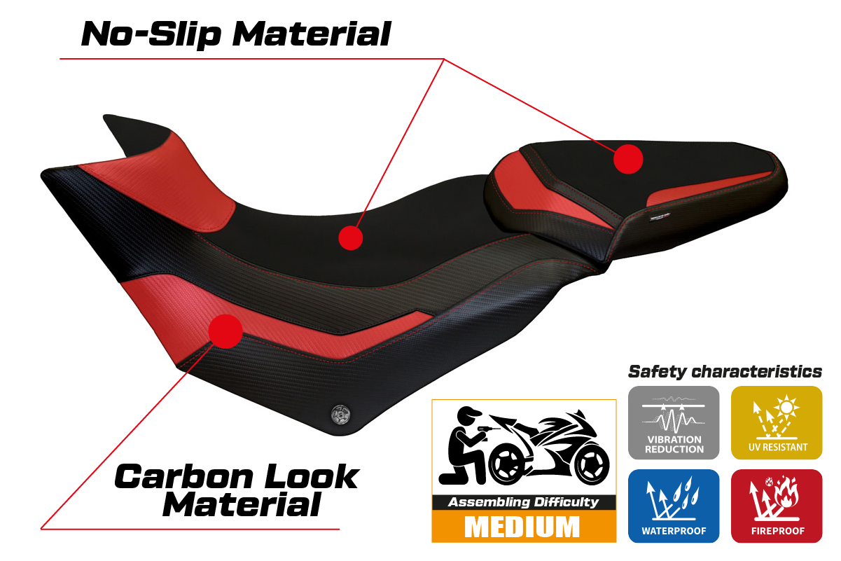 Istuinpäällinen yhteensopiva - Ducati Multistrada 950 2017 - 2021 - mod Praga 1