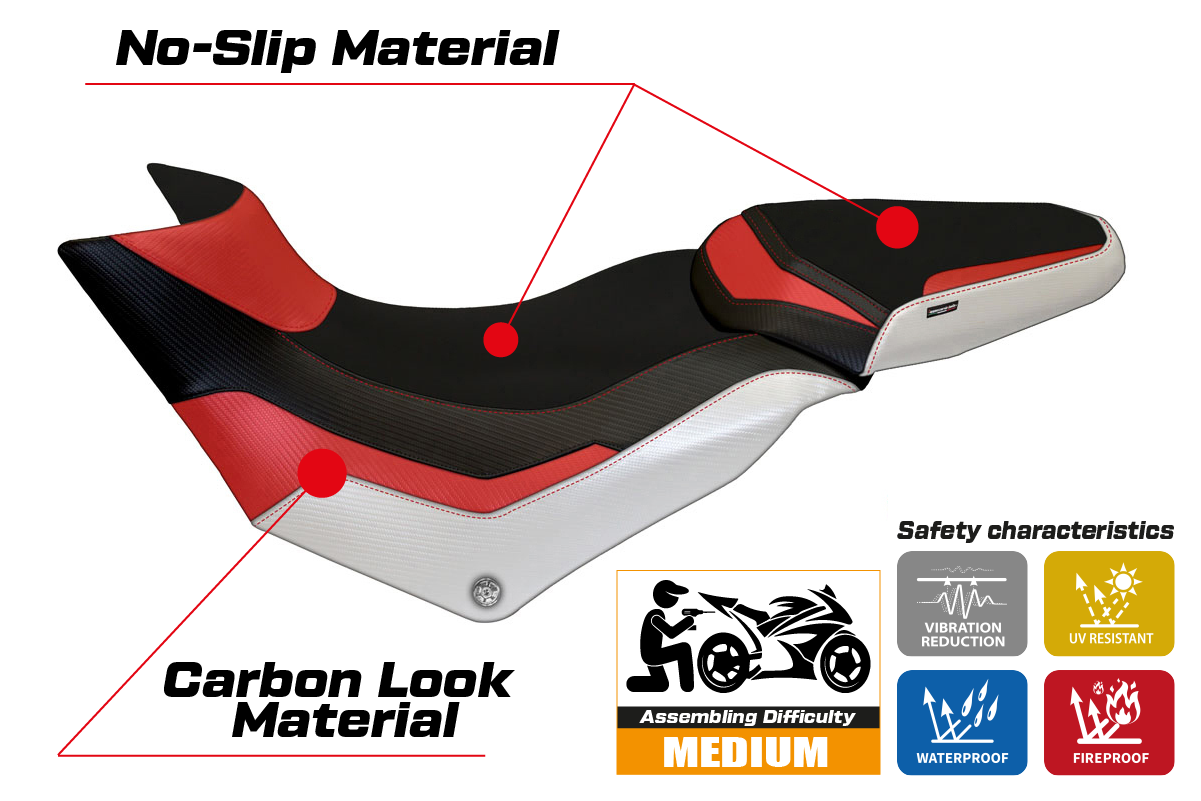 Yhteensopiva istuinpäällinen - Ducati Multistrada 950 2017-2021 - mod Praga Special Color