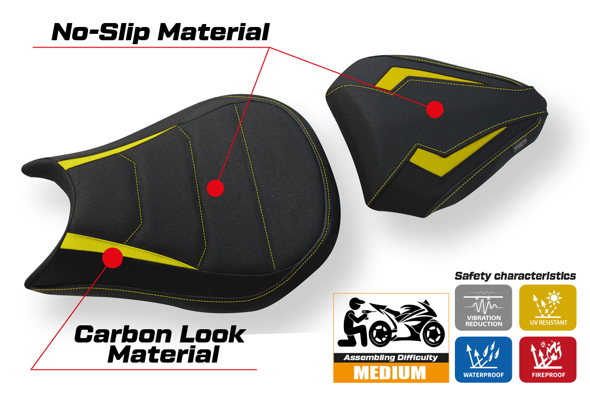 Yhteensopiva istuinpäällinen - Ducati Streetfighter 2009-2015 - mod Florida Ultragrip