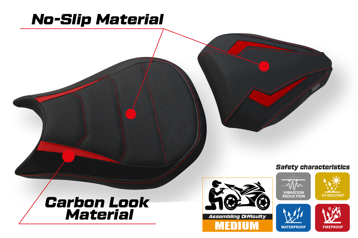 Yhteensopiva istuinpäällinen - Ducati Streetfighter 2009-2015 - mod Florida Ultragrip