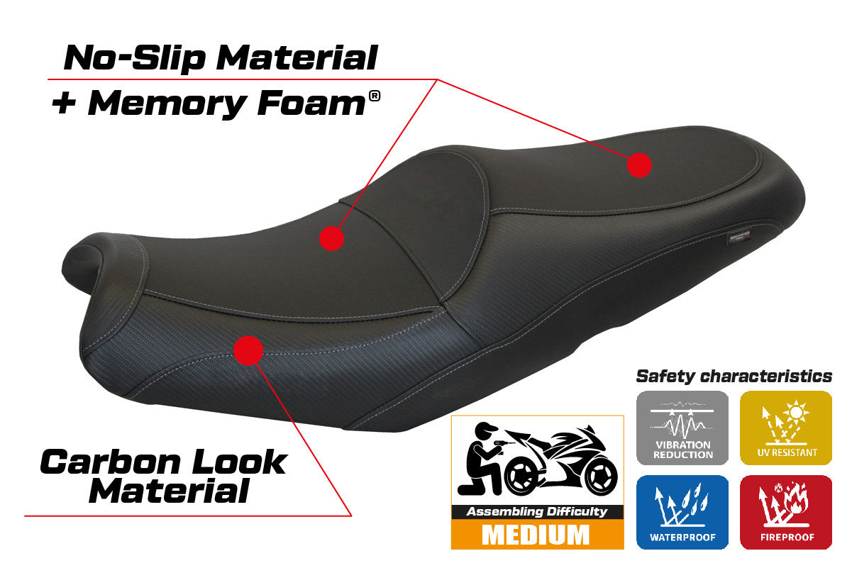 Yhteensopiva istuinpäällinen - Kawasaki GTR 1400 2007 - 2016 - mod Luena Comfort System