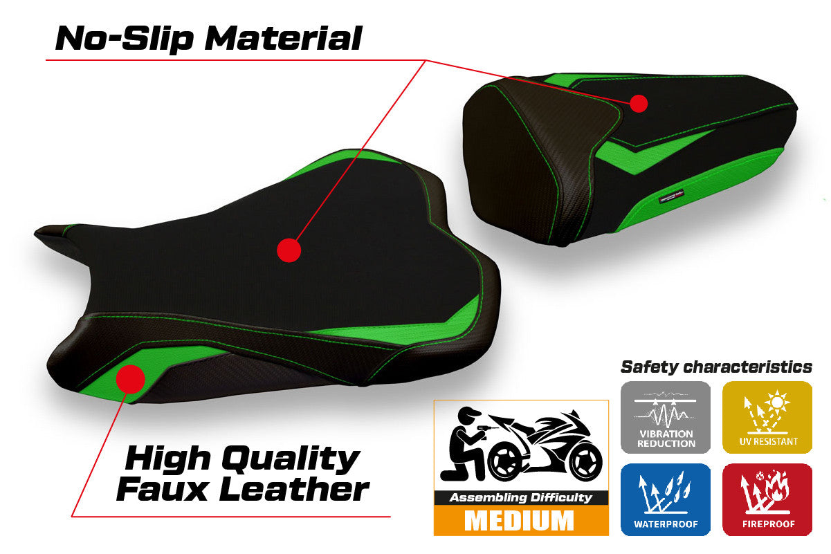 Yhteensopiva istuinpäällinen - Kawasaki Ninja ZX 10 R 2008 - 2010 - mod Riga 2