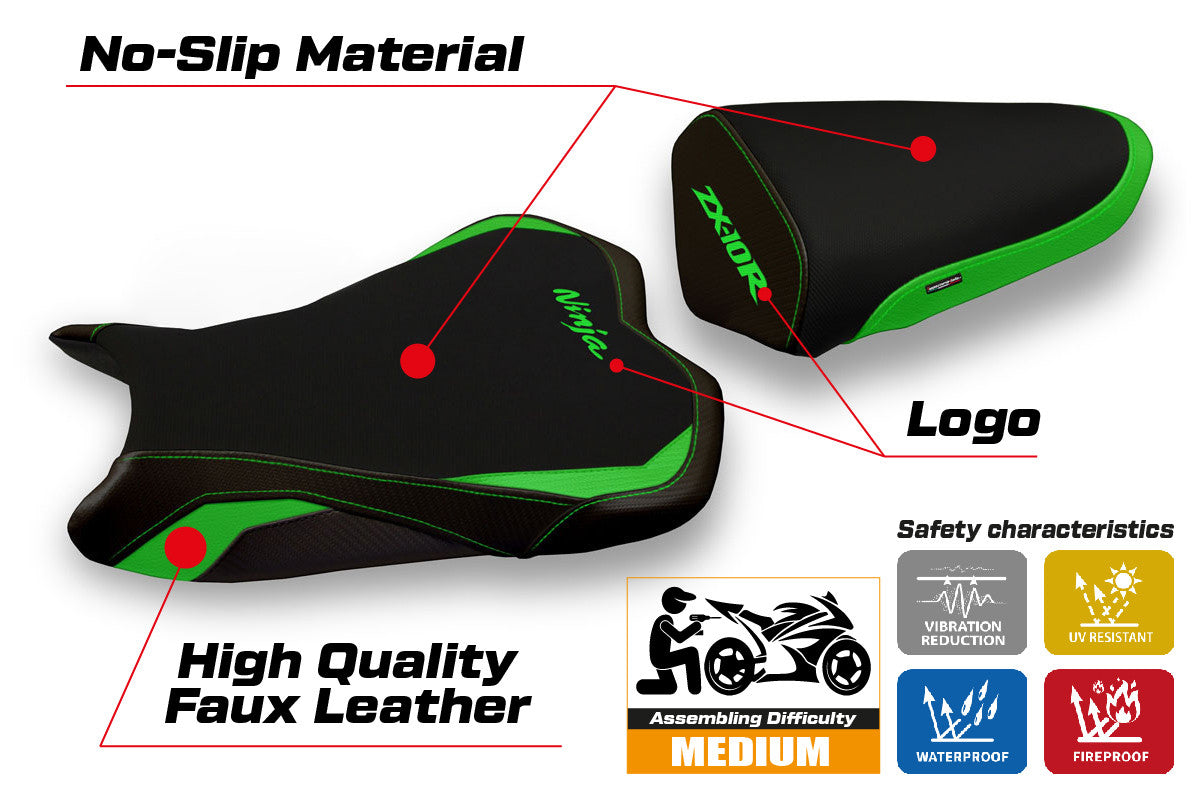 Istuinpäällinen yhteensopiva - Kawasaki Ninja ZX 10 R 2008 - 2010 - mod Seul 1