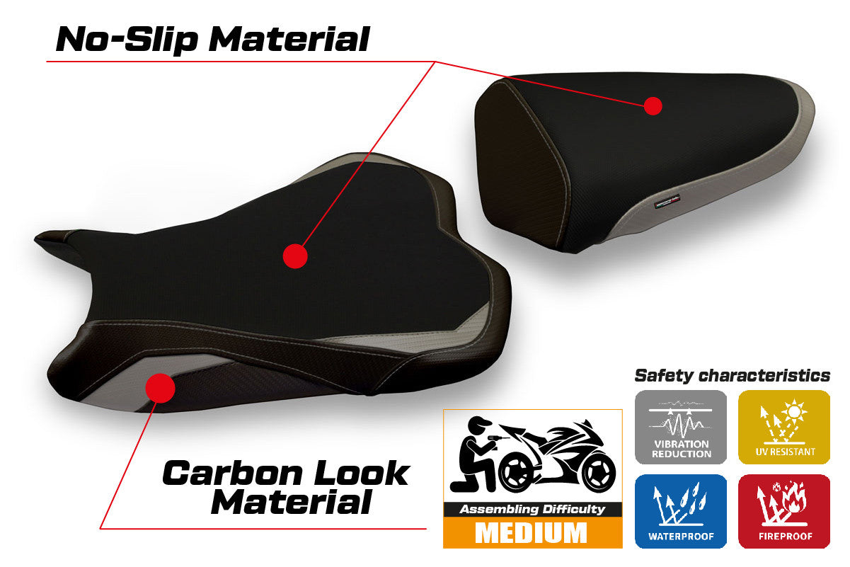 Istuinpäällinen yhteensopiva - Kawasaki Ninja ZX 10 R 2008 - 2010 - mod Seul 1