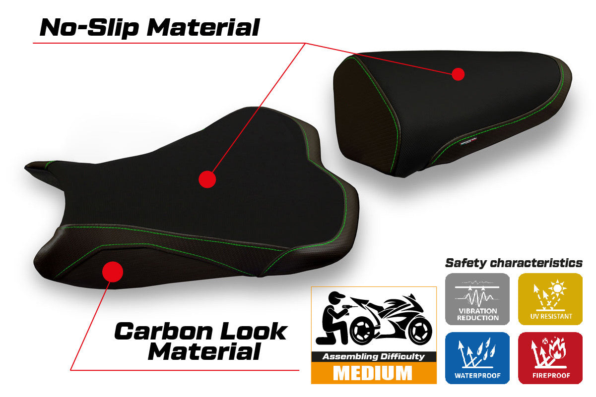 Istuinpäällinen yhteensopiva - Kawasaki Ninja ZX 10 R 2008 - 2010 - mod Seul 1