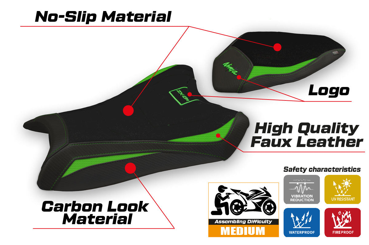Yhteensopiva istuinpäällinen - Kawasaki Ninja ZX 10 R 2016 - 2020 - mod Alcains