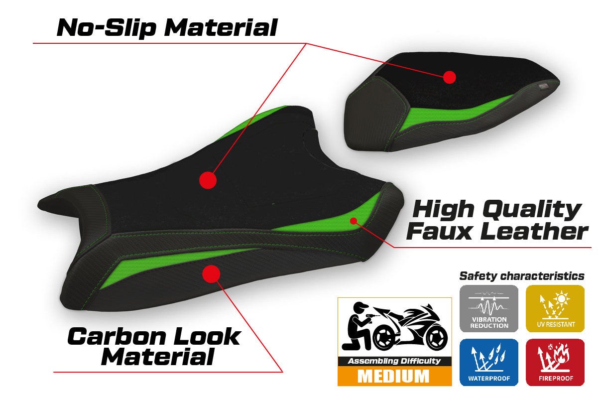 Yhteensopiva istuinpäällinen - Kawasaki Ninja ZX 10 R 2016 - 2020 - mod Alcains