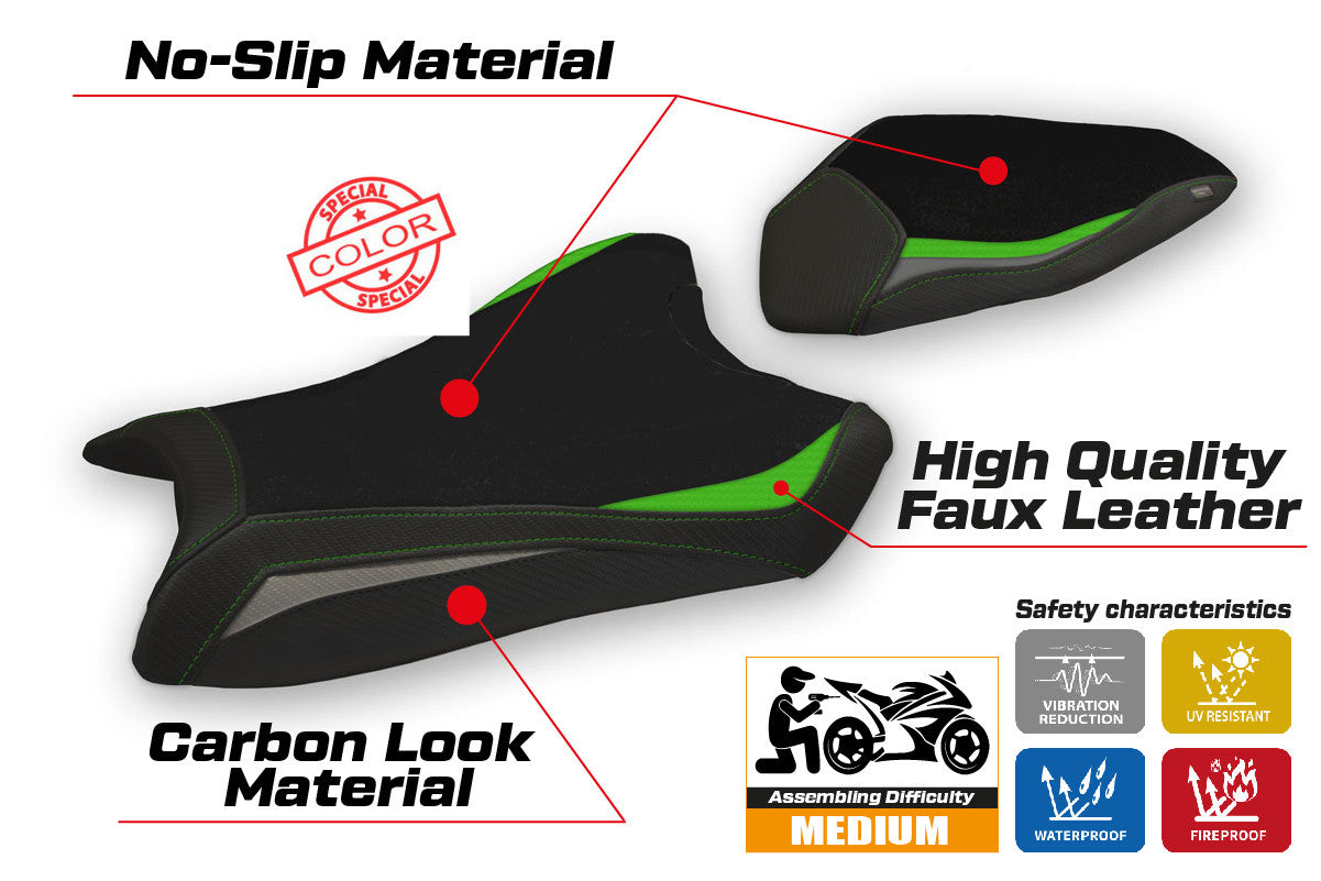 Yhteensopiva istuinpäällinen - Kawasaki Ninja ZX 10 R 2016 - 2020 - mod Alcains Special Color