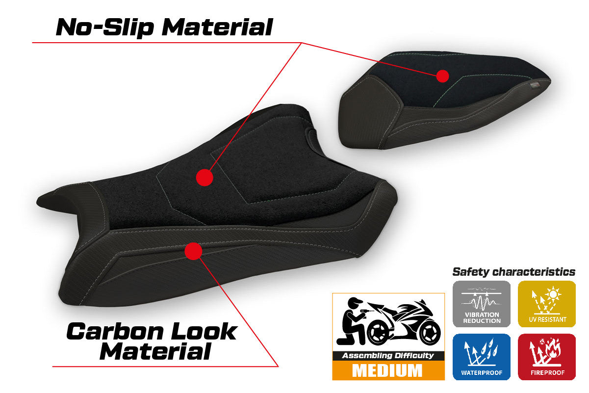 Istuinpäällinen yhteensopiva - Kawasaki Ninja ZX 10 R 2016 - 2020 - mod Monroy Ultragrip