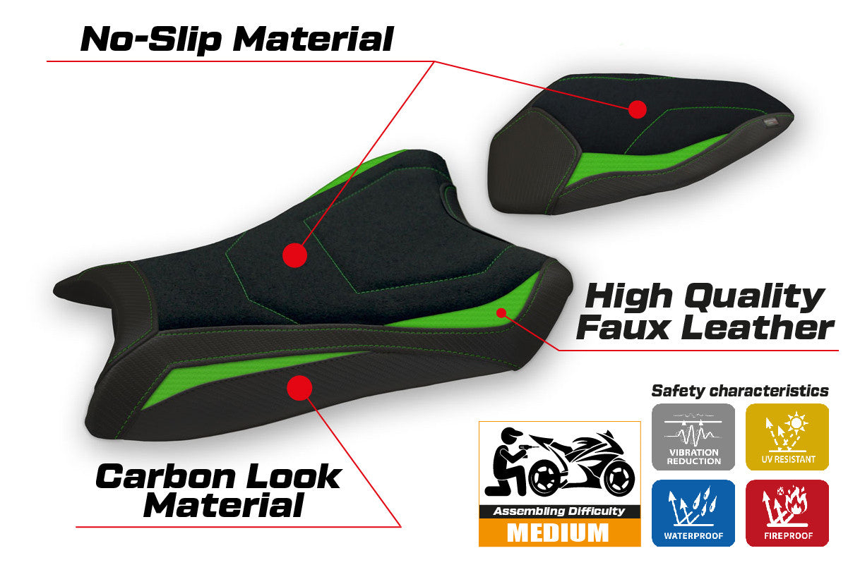 Istuinpäällinen yhteensopiva - Kawasaki Ninja ZX 10 R 2016 - 2020 - mod Monroy Ultragrip