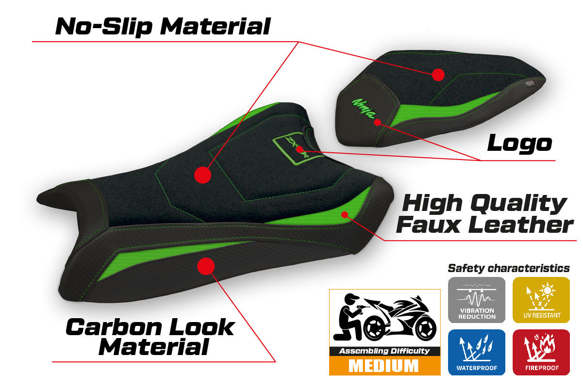 Istuinpäällinen yhteensopiva - Kawasaki Ninja ZX 10 R 2016 - 2020 - mod Monroy Ultragrip