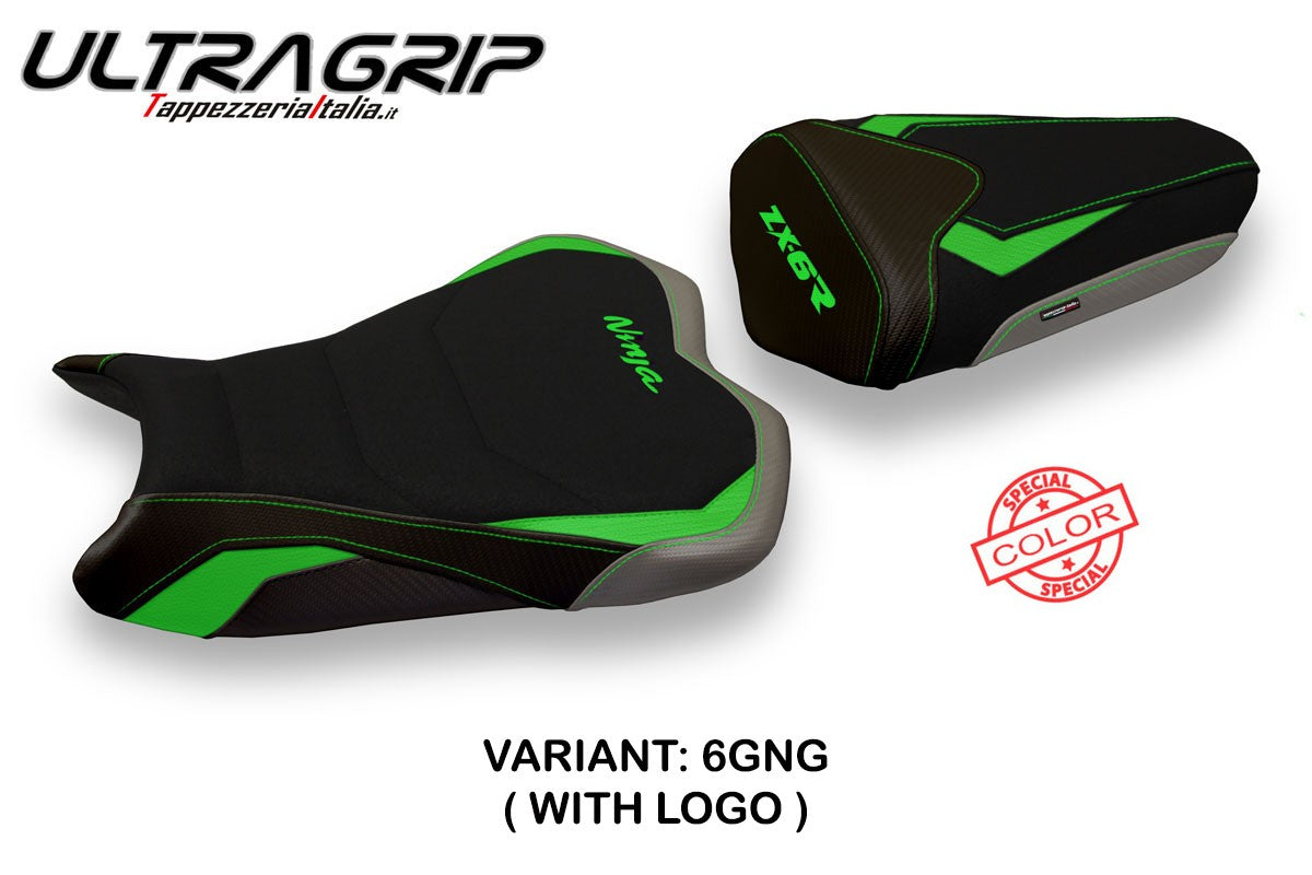 Yhteensopiva istuinpäällinen - Kawasaki Ninja ZX 6 R 2009 - 2012 - mod Cracovia Special Color Ultragrip