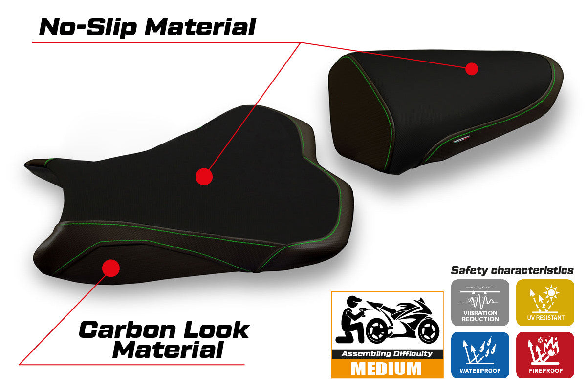 Yhteensopiva istuinpäällinen - Kawasaki Ninja ZX 6 R 2009 - 2012 - mod Medan 1