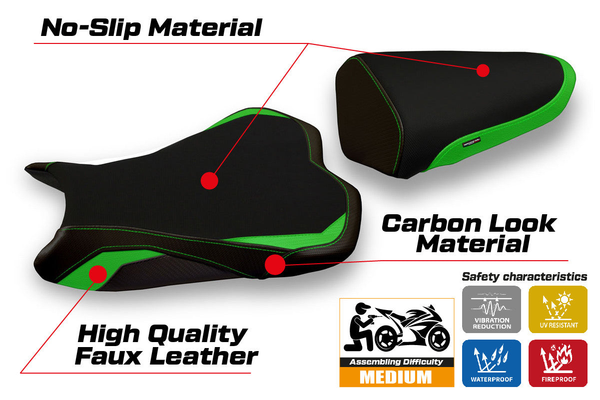 Yhteensopiva istuinpäällinen - Kawasaki Ninja ZX 6 R 2009 - 2012 - mod Medan 1