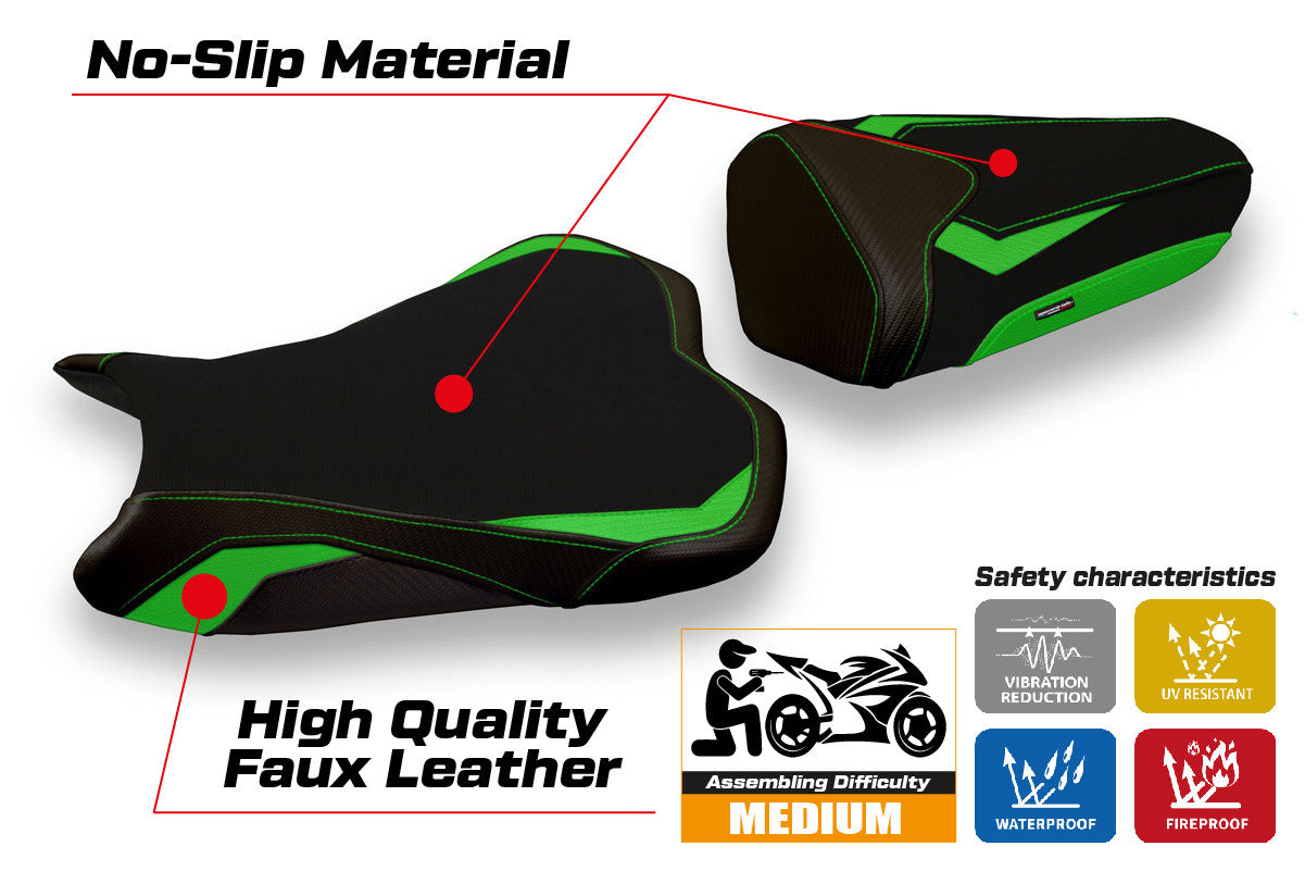 Yhteensopiva istuinpäällinen - Kawasaki Ninja ZX 6 R 2009 - 2012 - mod Sandy 2