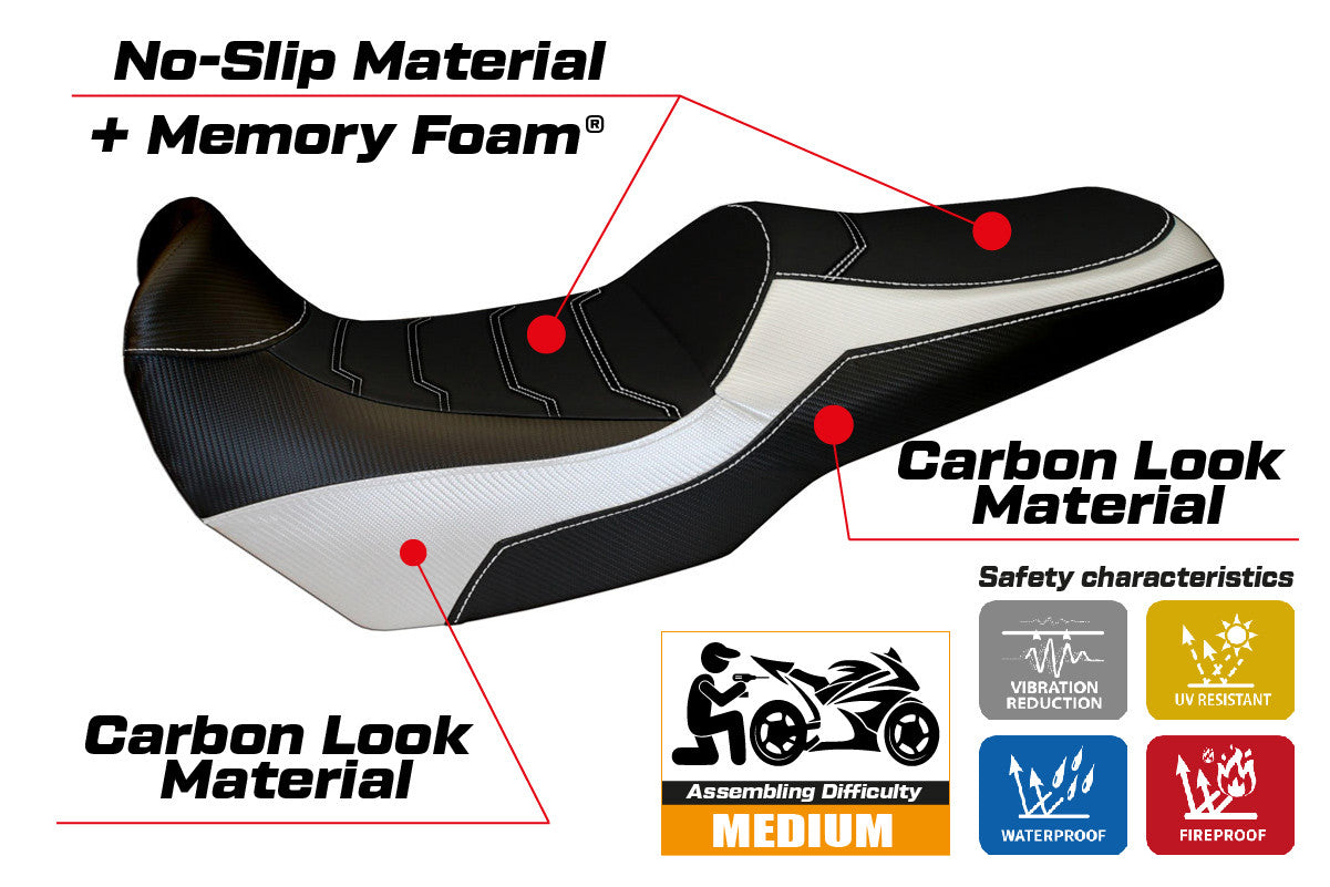 Yhteensopiva istuinpäällinen - Kawasaki Versys 1000 2011-2018 - mod Lampedusa Color Comfort System