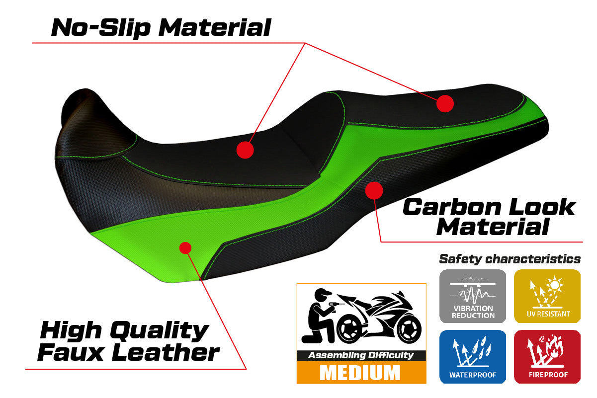Yhteensopiva istuinpäällinen - Kawasaki Versys 1000 2011 - 2018 - Lampedusa-väriversio