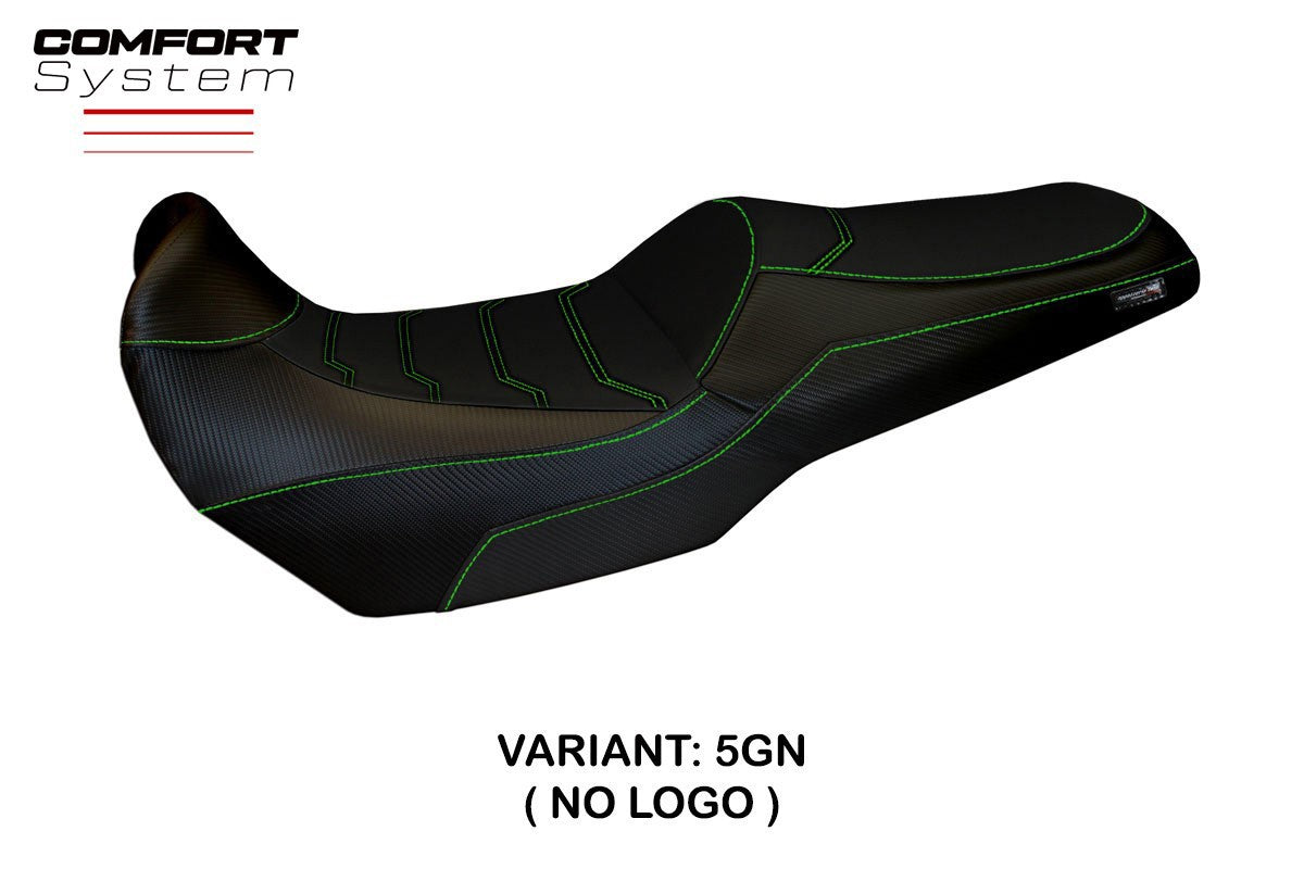 Yhteensopiva istuinpäällinen - Kawasaki Versys 1000 2011-2018 - mod Lampedusa Total Black Comfort System
