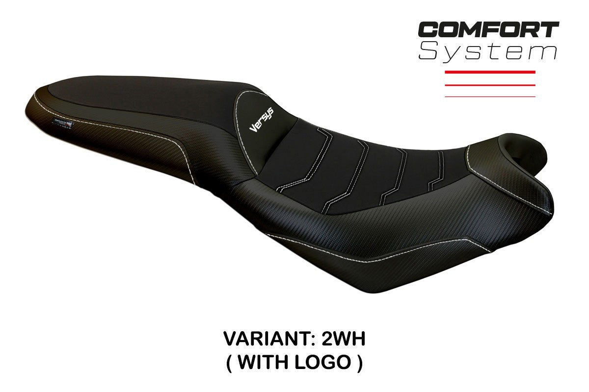 Yhteensopiva istuinpäällinen - Kawasaki Versys 650 2007-2025 - Elba Total Black Comfort System -modifikaatio
