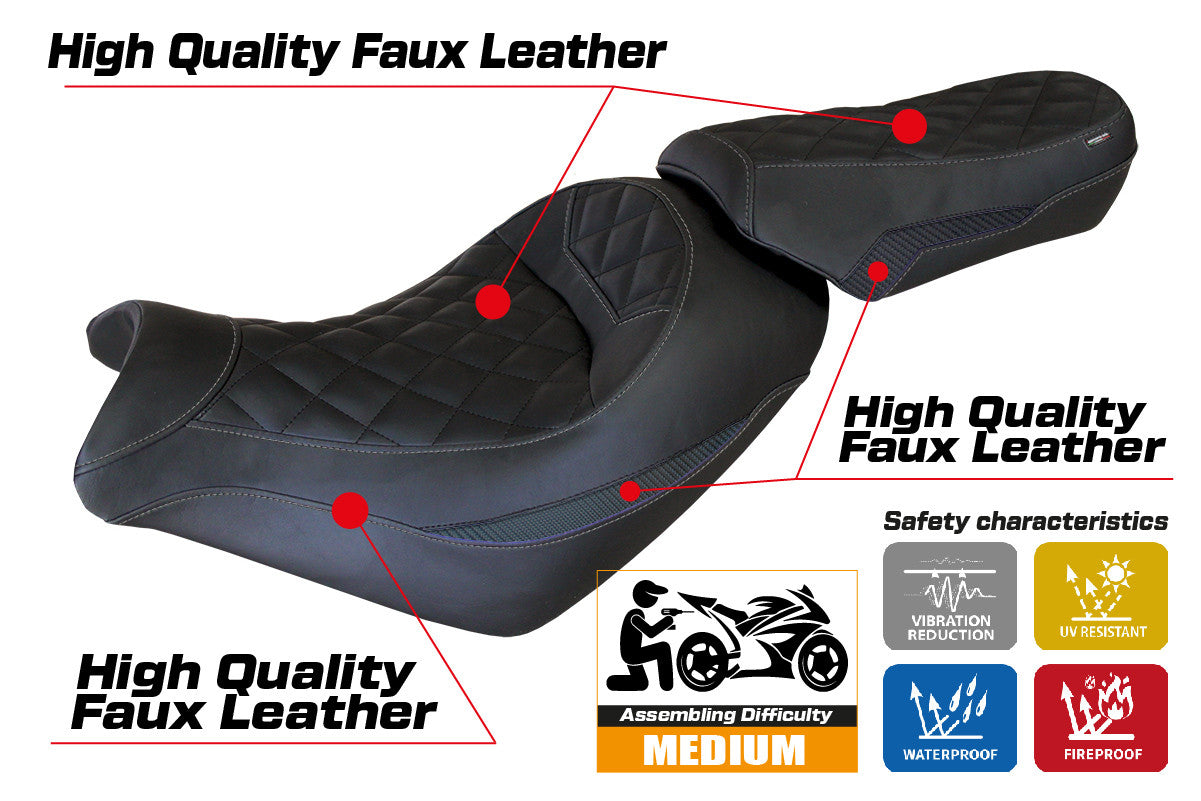 Yhteensopiva istuinpäällinen - Kawasaki Vulcan 650 2014-2025 - mod Taipei