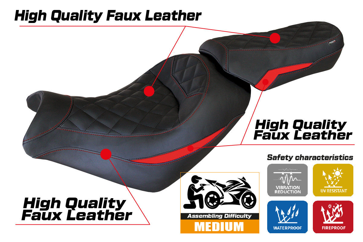 Yhteensopiva istuinpäällinen - Kawasaki Vulcan 650 2014-2025 - mod Taipei