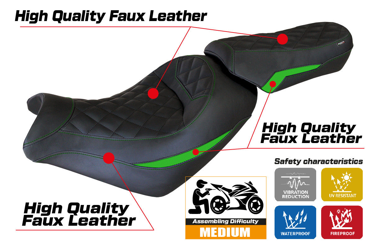 Yhteensopiva istuinpäällinen - Kawasaki Vulcan 650 2014-2025 - mod Taipei