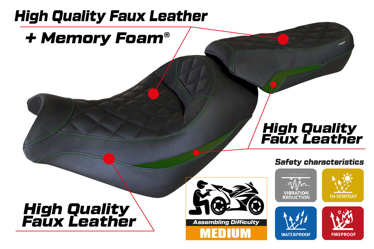 Yhteensopiva istuinpäällinen - Kawasaki Vulcan 650 2014-2025 - mod Taipei