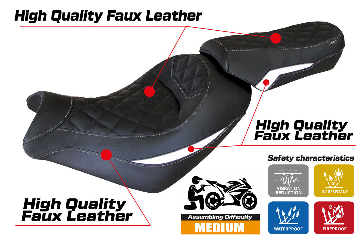 Yhteensopiva istuinpäällinen - Kawasaki Vulcan 650 2014-2025 - mod Taipei