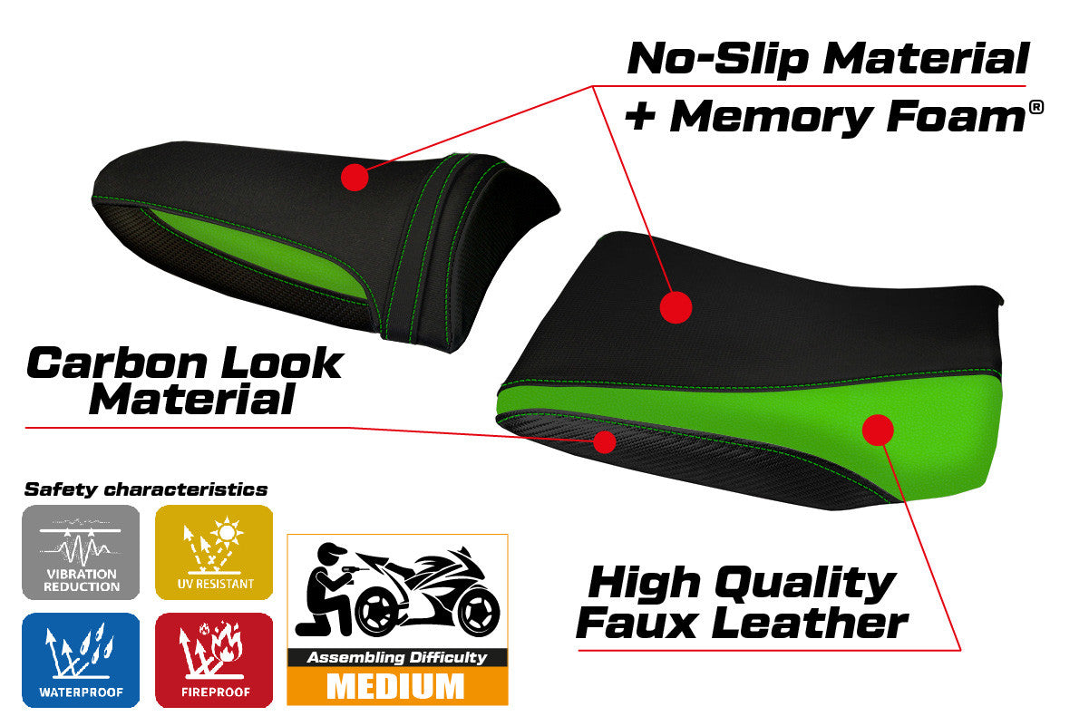 Yhteensopiva istuinpäällinen - Kawasaki Z 1000 2003 - 2006 - mod Pozzuoli 1 Comfort System