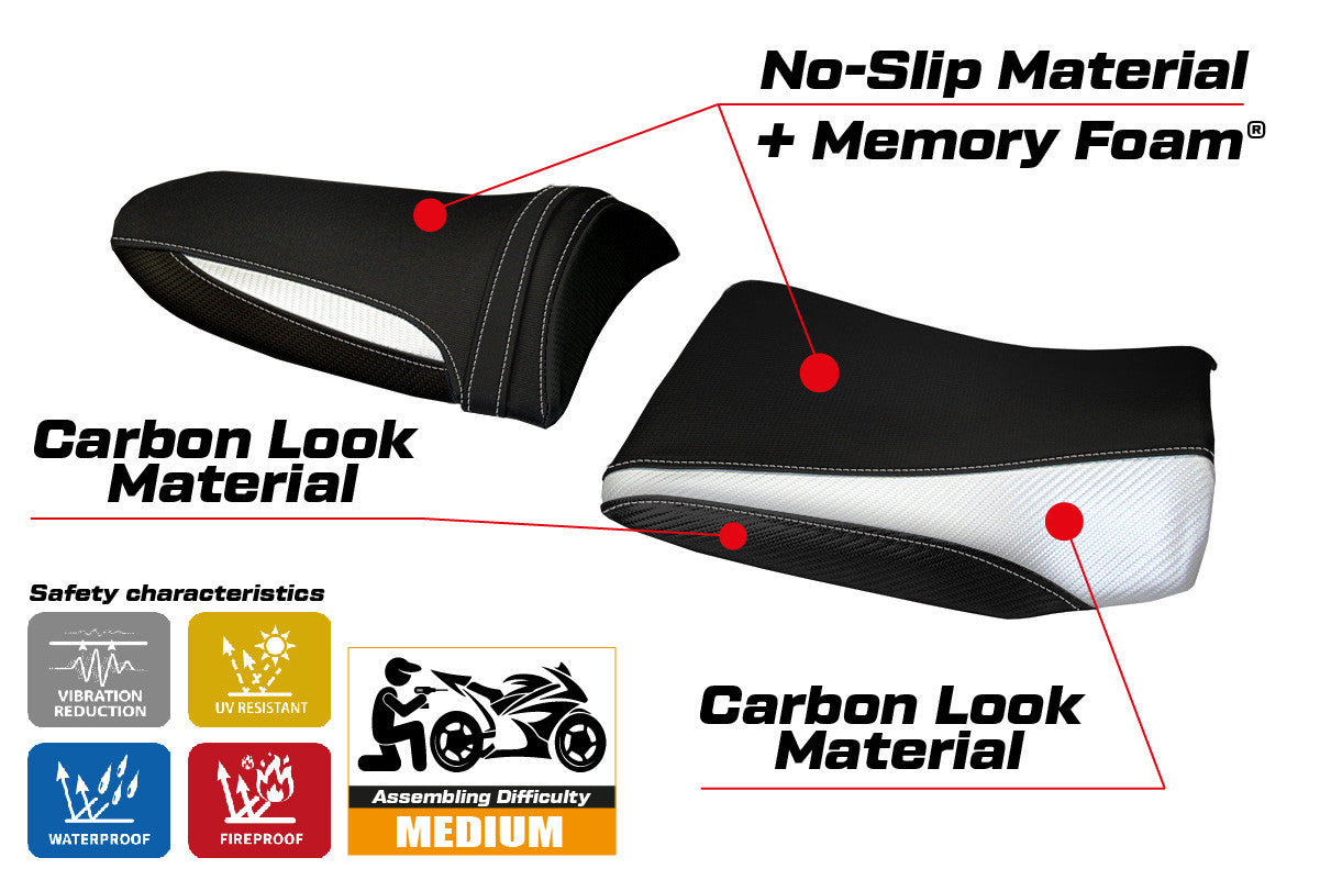 Yhteensopiva istuinpäällinen - Kawasaki Z 1000 2003 - 2006 - mod Pozzuoli 1 Comfort System