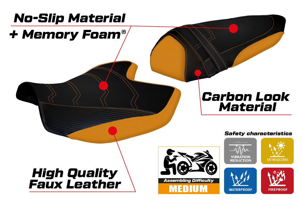 Yhteensopiva istuinpäällinen - Kawasaki Z 1000 2007 - 2009 - mod Amatrice 2 Comfort System