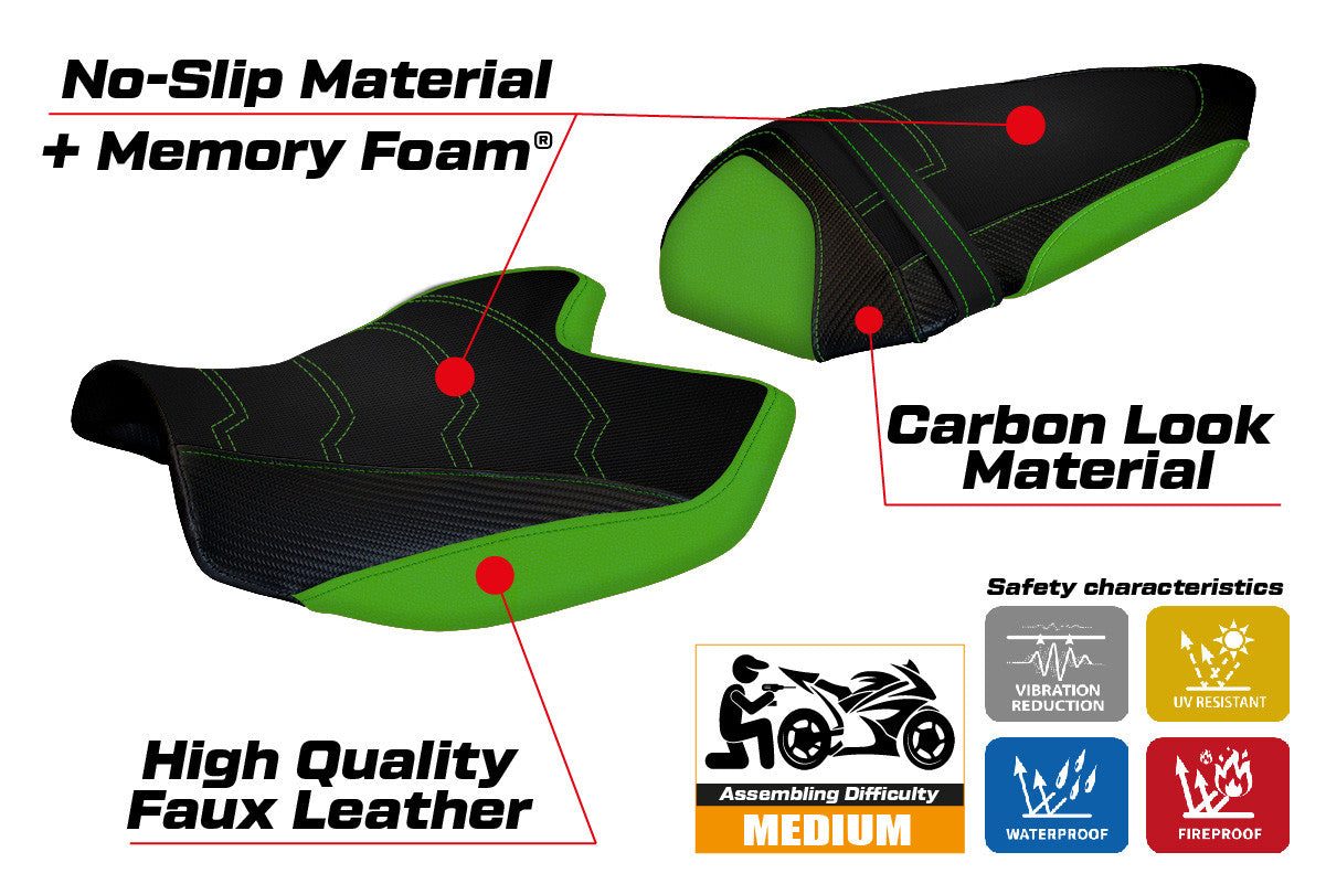 Yhteensopiva istuinpäällinen - Kawasaki Z 1000 2007 - 2009 - mod Amatrice 2 Comfort System