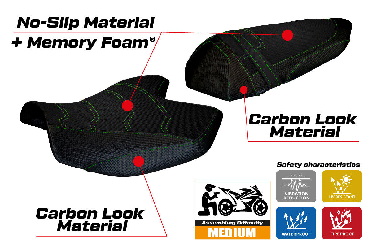 Yhteensopiva istuinpäällinen - Kawasaki Z 1000 2007 - 2009 - mod Amatrice 2 Comfort System