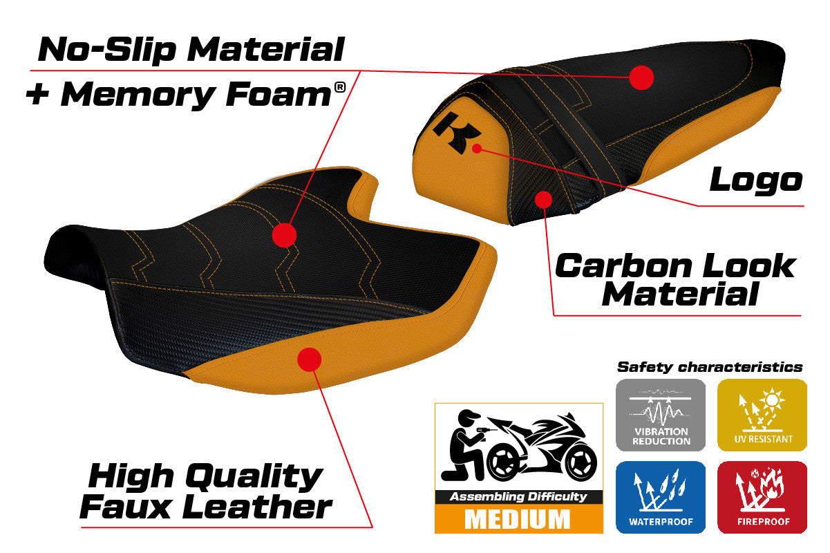 Yhteensopiva istuinpäällinen - Kawasaki Z 1000 2007 - 2009 - mod Amatrice 2 Comfort System