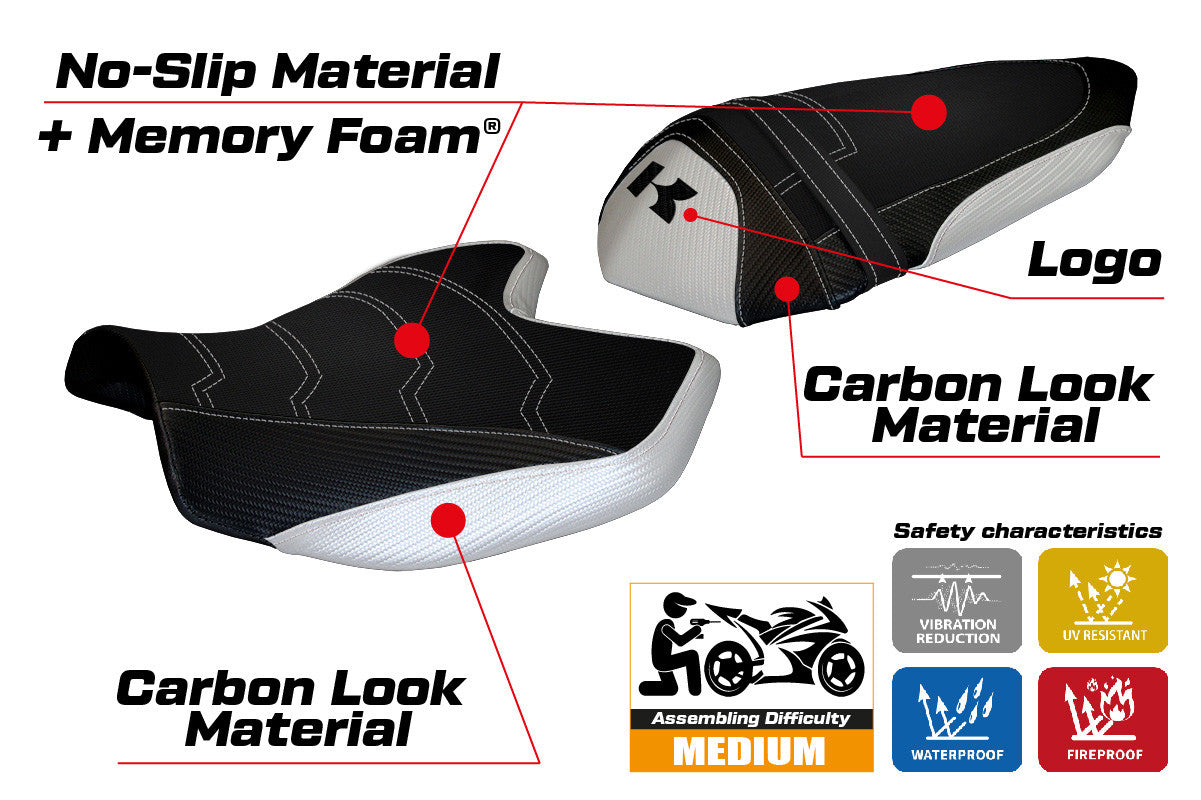 Yhteensopiva istuinpäällinen - Kawasaki Z 1000 2007 - 2009 - mod Amatrice 2 Comfort System