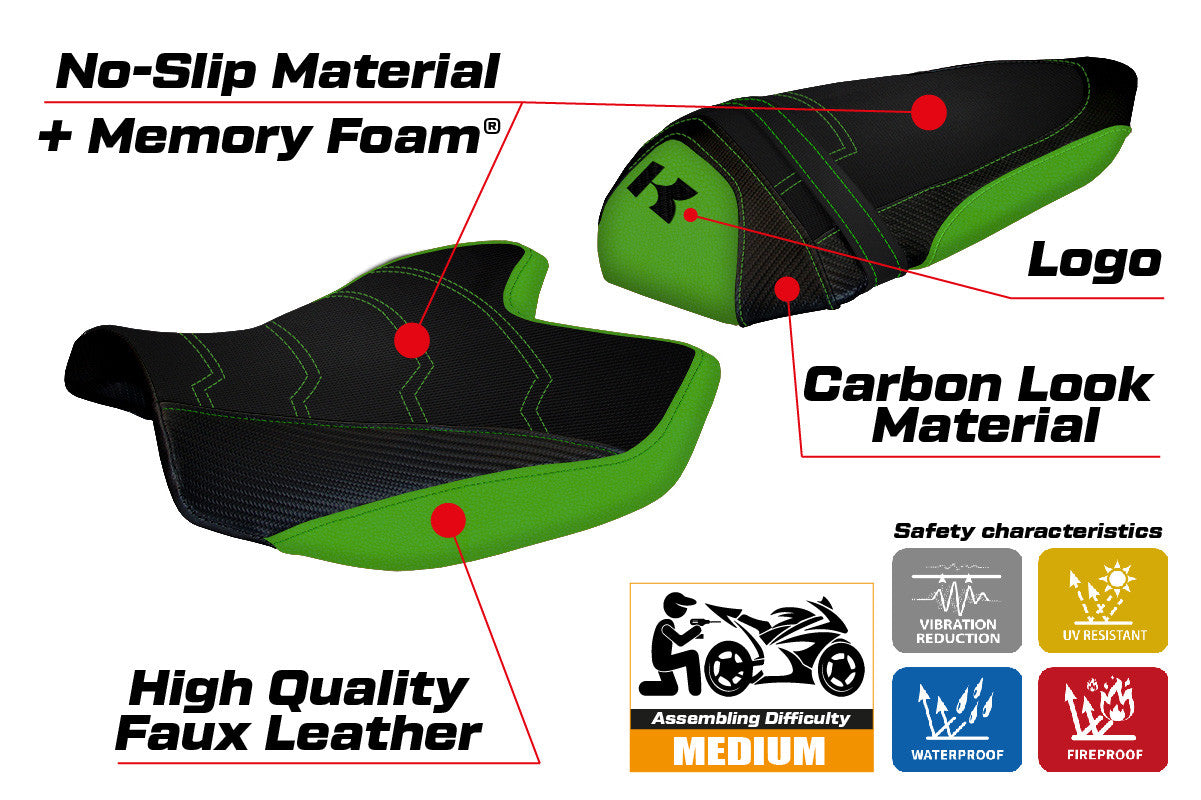 Yhteensopiva istuinpäällinen - Kawasaki Z 1000 2007 - 2009 - mod Amatrice 2 Comfort System